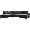 Szürke bársony sarokülőgarnitúra "U" alakban Miuform Lofty Lilly 303 cm, balos