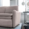 Miuform Tender Eddie 214 cm-es bézs színű, bársony háromszemélyes, kihúzható kanapé
