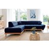 Miuform Dazzling Daisy 253 cm-es, bal oldali, sötétkék szövet sarokkanapé