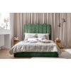 Zöld bársony kétszemélyes ágy Miuform Dreamy Aurora 180 x 200 cm