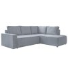 Világosszürke, kordbársony sarokkanapé Miuform Brave Dave 247 cm, jobb oldali