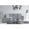 Világosszürke, kordbársony sarokkanapé Miuform Brave Dave 247 cm, balos