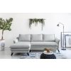 Világosszürke kárpitozott, bal oldali, kihúzható sarokkanapé Miuform Charming Charlie 228 cm