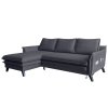 Antracitszürke kárpitozott, balos sarokkanapé Miuform Charming Charlie 228 cm