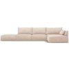 MICADONI Kaelle bézs színű, kárpitozott, 364 cm-es jobb oldali sarokgarnitúra