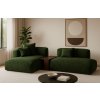 MICADONI Martina zöld bársony sarokülőgarnitúra, 285 cm, balos