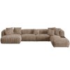 MICADONI Martina sötét bézs színű, 406 cm-es, jobb oldali szövet sarokkanapé