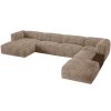 MICADONI Martina sötét bézs színű, 406 cm-es, jobb oldali szövet sarokkanapé