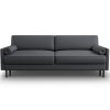 Sötétszürke, kárpitozott, háromszemélyes, kihúzható MIDACONI Scott kanapé, 212 cm