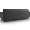 Sötétszürke, kárpitozott, háromszemélyes, kihúzható MIDACONI Scott kanapé, 212 cm
