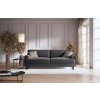 Sötétszürke bársony háromszemélyes, kihúzható MIDACONI Scott kanapé, 212 cm