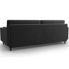 Sötétszürke bársony háromszemélyes, kihúzható MIDACONI Scott kanapé, 212 cm