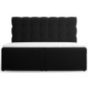 MICADONI Mamaia fekete, bársony boxspring franciaágy, 180 x 200 cm