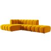 MICADONI Lupine sárga, bársony, ötszemélyes, 294 cm-es, balos kanapé