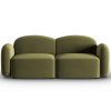 MICADONI Blair zöld, bársony kétszemélyes kanapé, 194 cm