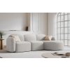 Világosszürke kárpitozott MICADONI Blair sarokkanapé 274 cm, jobb oldali