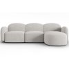Világosszürke kárpitozott MICADONI Blair sarokkanapé 274 cm, jobb oldali