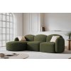 MICADONI Blair zöld, kárpitozott sarokülőgarnitúra 274 cm, balos