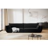 MICADONI Kaelle fekete, bársony, négyszemélyes kanapé, 248 cm