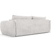 MICADONI Kaelle szürke, kárpitozott, háromszemélyes, kihúzható kanapé, 244 cm