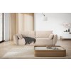 MICADONI Kaelle bézs színű, kárpitozott, háromszemélyes, kihúzható kanapé, 244 cm