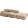 MICADONI Bellis bézs bouclé négyüléses bal oldali kanapé, 282 cm