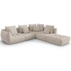 MICADONI Bloom bézs színű, kárpitozott, 316 cm-es jobb oldali sarokkanapé