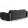 MICADONI Lisa sötétszürke, bársony, négyszemélyes kanapé, 256 cm