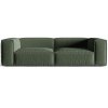 MICADONI Nuria zöld, kárpitozott, négyszemélyes kanapé, 250 cm