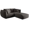 Sötétszürke bársony sarokgarnitúra MICADONI Chris 220 cm, balos/jobbos