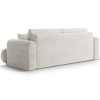 MICADONI Ella világosbézs bouclé háromszemélyes, kihúzható kanapé, 253 cm