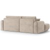 MICADONI Ella 271 cm homokbarna, kárpitozott, balos sarokkanapé