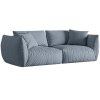 MICADONI Chris kék, kárpitozott, négyszemélyes kanapé, 260 cm