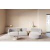Világosszürke kárpitozott MICADONI Miley sarokkanapé 325 cm, jobb oldali
