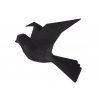 Fekete fali dekoráció Origami madár S
