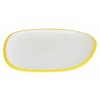 Fehér és sárga porcelán tányér LaForma Odalin