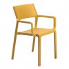 Mustár sárga műanyag kerti szék Trill karfával