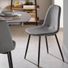 Szürke bársony étkezőszék Kave Home Yaren