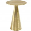 Arany kerek fém oldalasztal Kave Home Rhet 39 cm