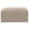 Bézs szövet puff Kave Home Blok 90 x 70 cm