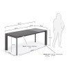 241502 7 antracitove sedy keramicky rozkladaci jidelni stul kave home axis i 140 200 x 90 cm