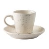 Fehér kerámia csésze és csészealj Kave Home Aratani 90 ml
