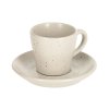 Fehér kerámia csésze és csészealj Kave Home Aratani 90 ml
