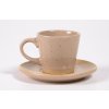 Bézs kerámia csésze és csészealj Kave Home Tilia 90 ml