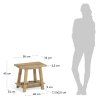 Teak zsámoly Kave Home Safara 45 cm