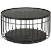 288736 cerny skleneny kulaty konferencni stolek wll lance 60 cm