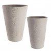 Két bézs beton kerti edény készlet Bizzotto Stonet 60/70 cm