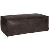 Fekete bőr puff Bearny 120 x 60 cm