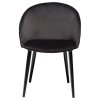 DAN-FORM Dual fekete bársony étkezőszék