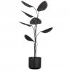Fekete fém művirág Francine 141 cm